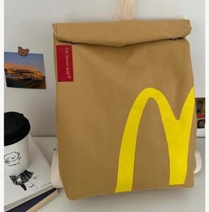 NWT McDonald's Tan and Yellow Backpack
